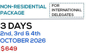 Non-Residential Package – 3 Days For International Delegates